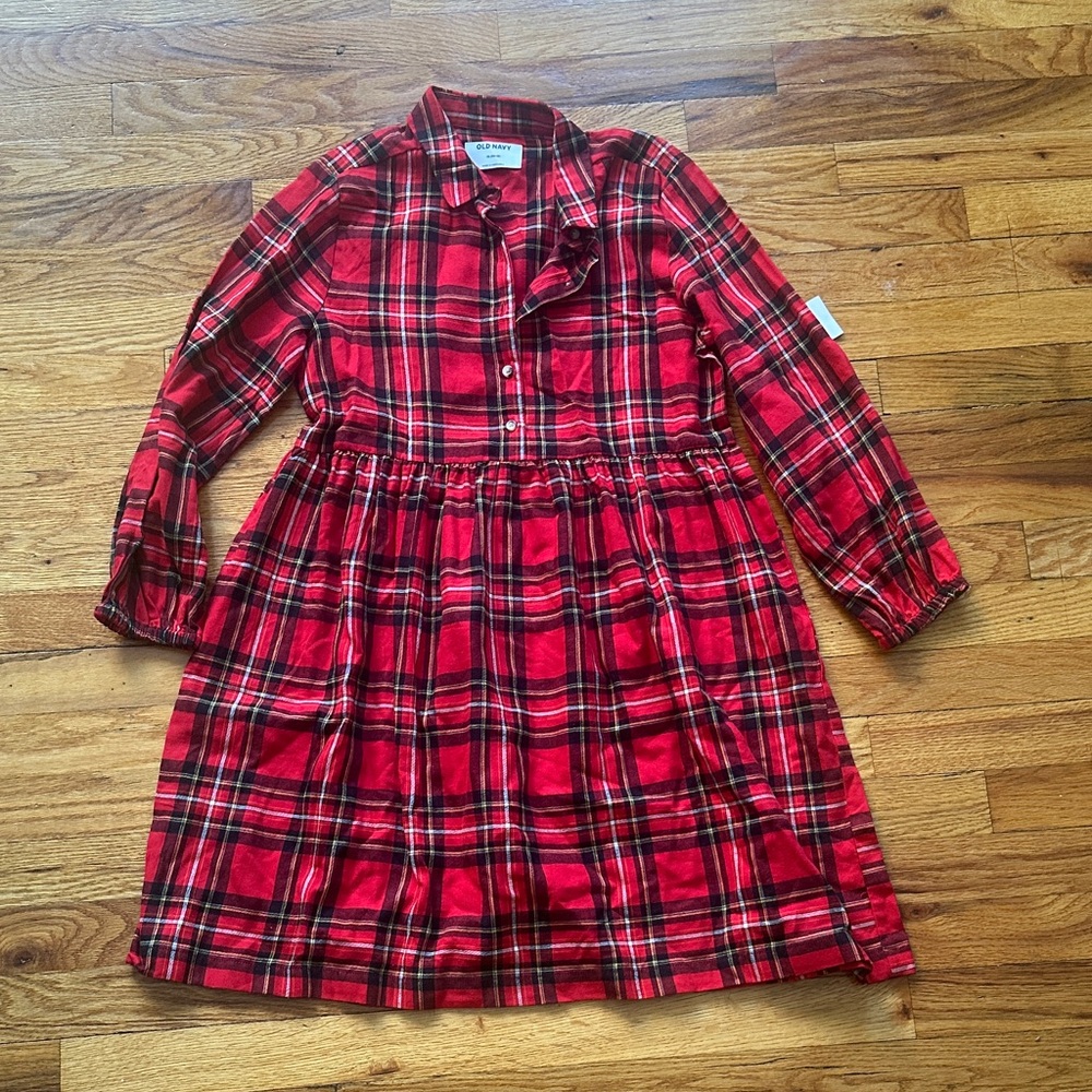 Old Navy Red and Black Plaid Shirt